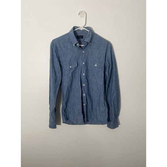 Proper Cloth Men's Blue Button Down Shirt Size Small Neck 14.5 - Picture 1 of 15